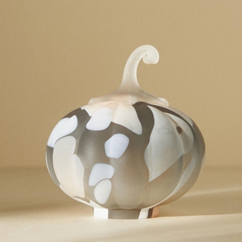 NWT Anthropologie Cheena Mini Decorative Glass Pumpkin